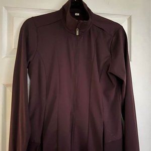 CUTE  FULL ZIP ATHLETIC MAROON COLORED RBX JACKET / WOMANS SIZE LARGE